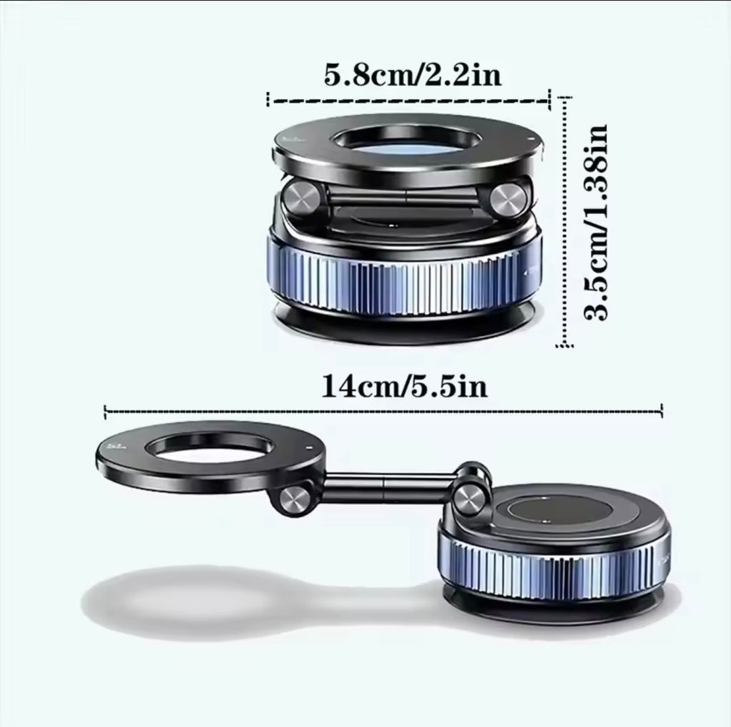 360° Magnetic Car Phone Holder — N52 MagSafe Compatible