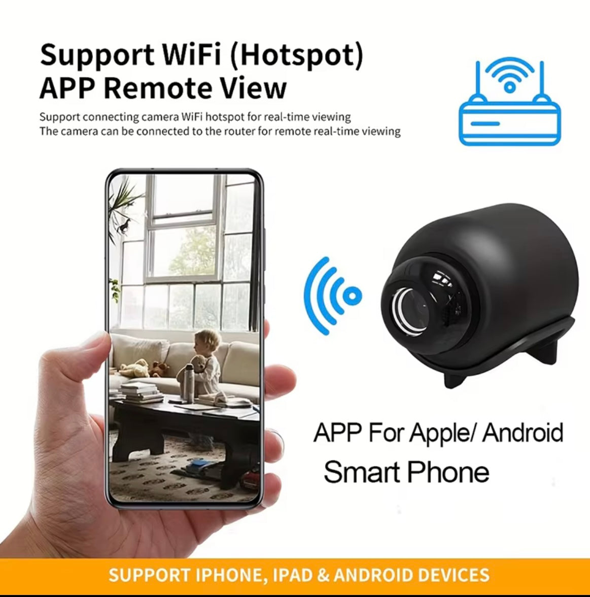 Mini WiFi Hidden Camera – Full HD 1080P with Night Vision & Motion Detection